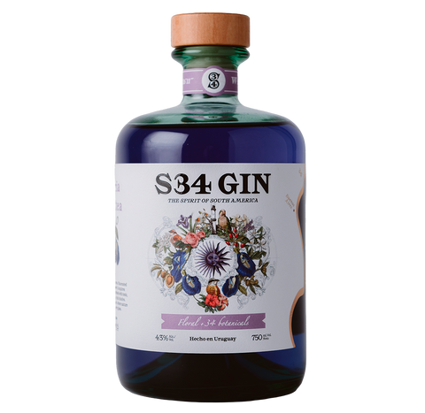 S34 Floral Gin Premium Uruguay 750 mL